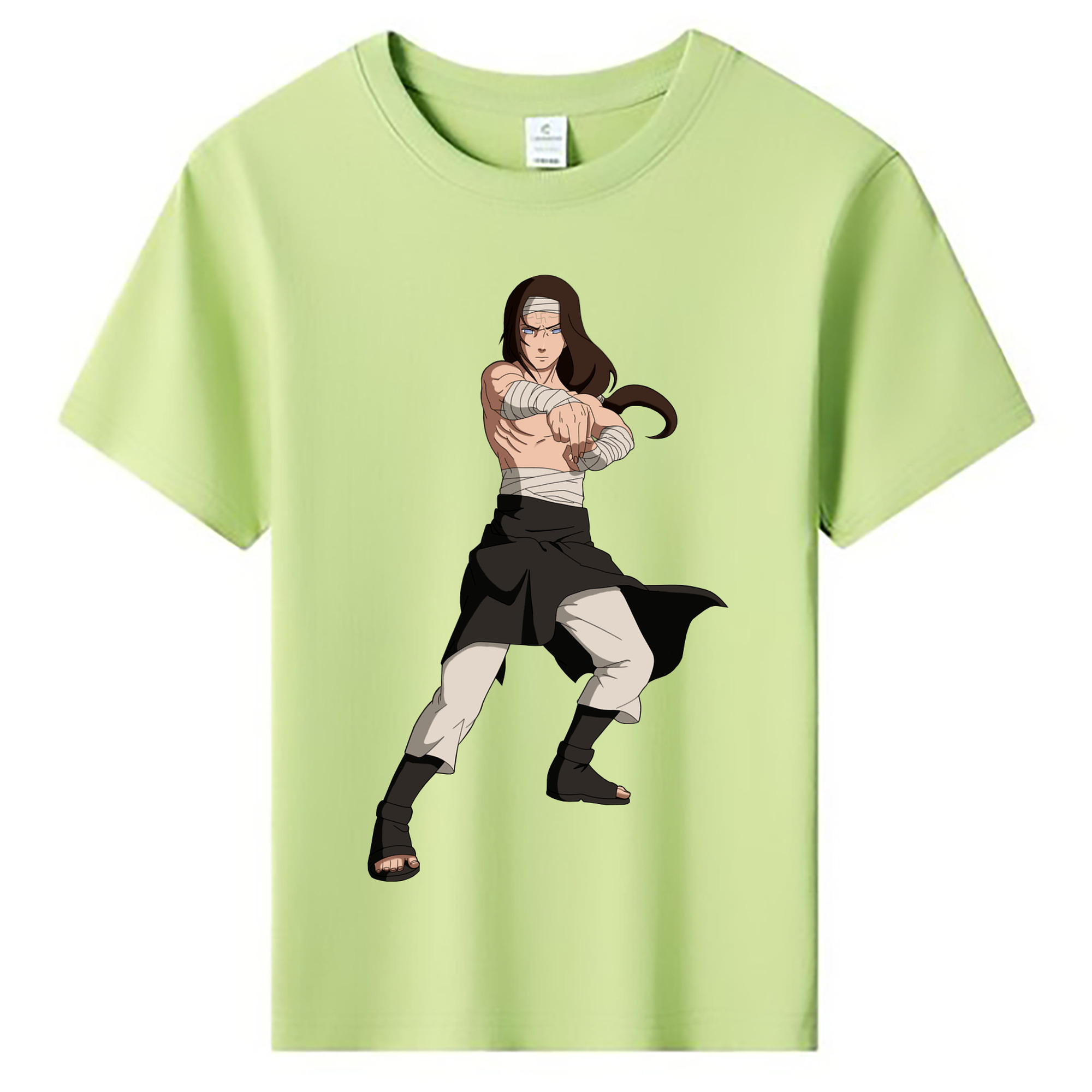 （画像用） NARUTO -ナルト- 日向ネジ Hyūga Neji 綿100％キッズTシャツ（フロントプリント）